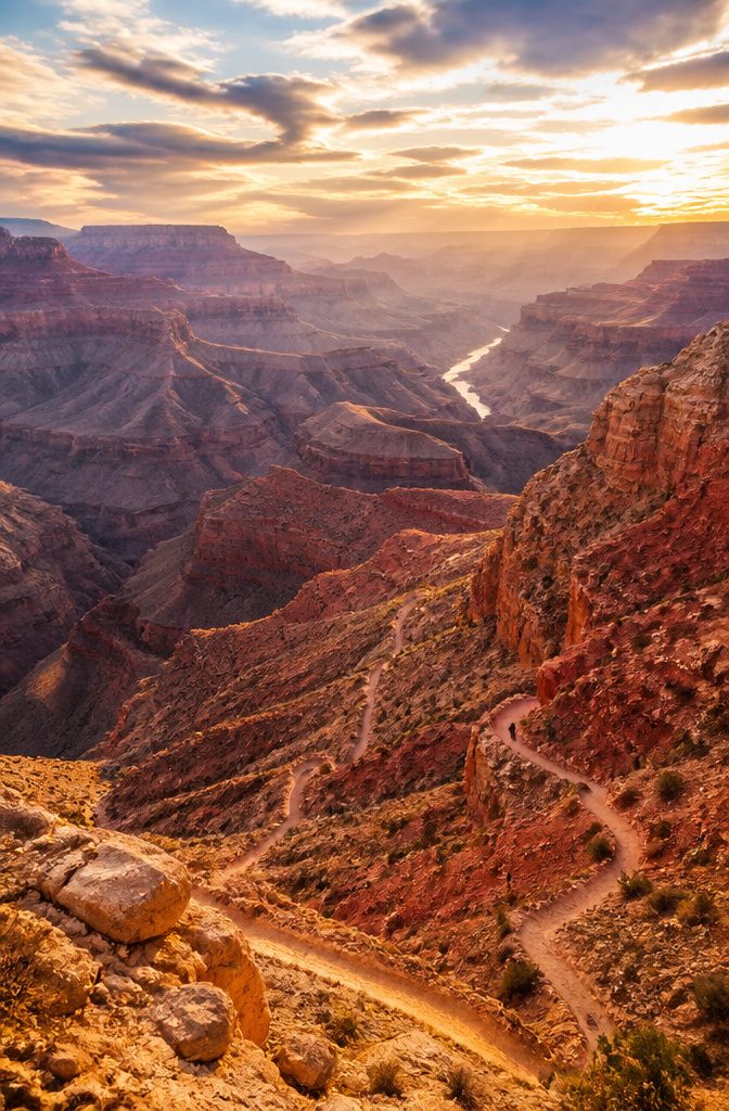 The expansive Grand Canyon viewed from the rim.
