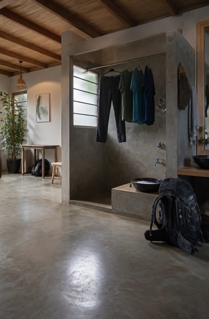 How to Live Out of a Backpack: 6 Steps for Lightweight Mobility 6 A hostel sink showing clothes being washed for travel.