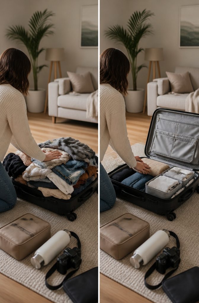 Packing Tips for Travel: 15 Steps for Stress-Free Trips 5 A person wearing a thick parka and boots at the airport.