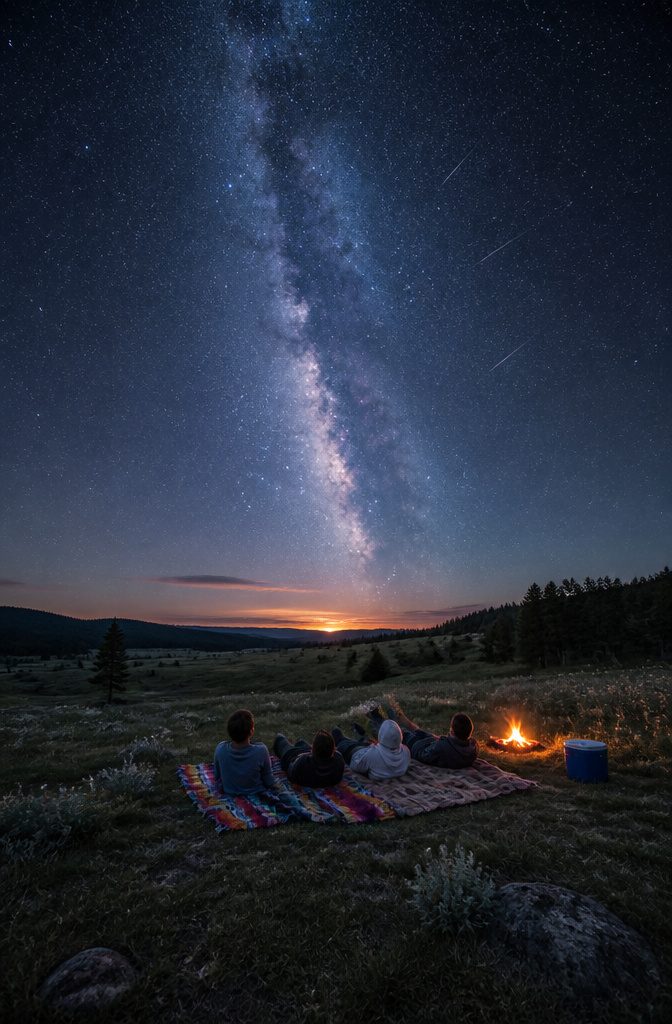 20 Summer Bucket List Ideas to Make 2026 Your Best Season 13 A dark sky filled with stars, ideal for watching a meteor shower.