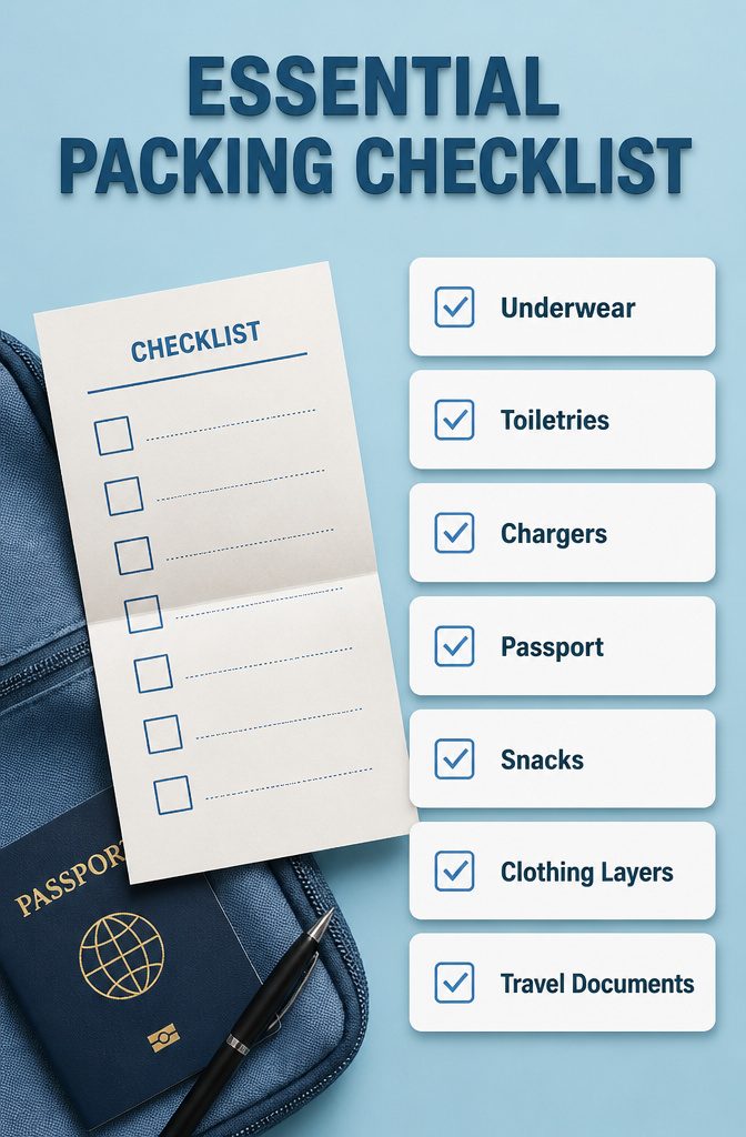 Travel Packing Hacks: A Research-Based Guide to Smarter Luggage 11 A folded packing list placed inside a carry-on bag.