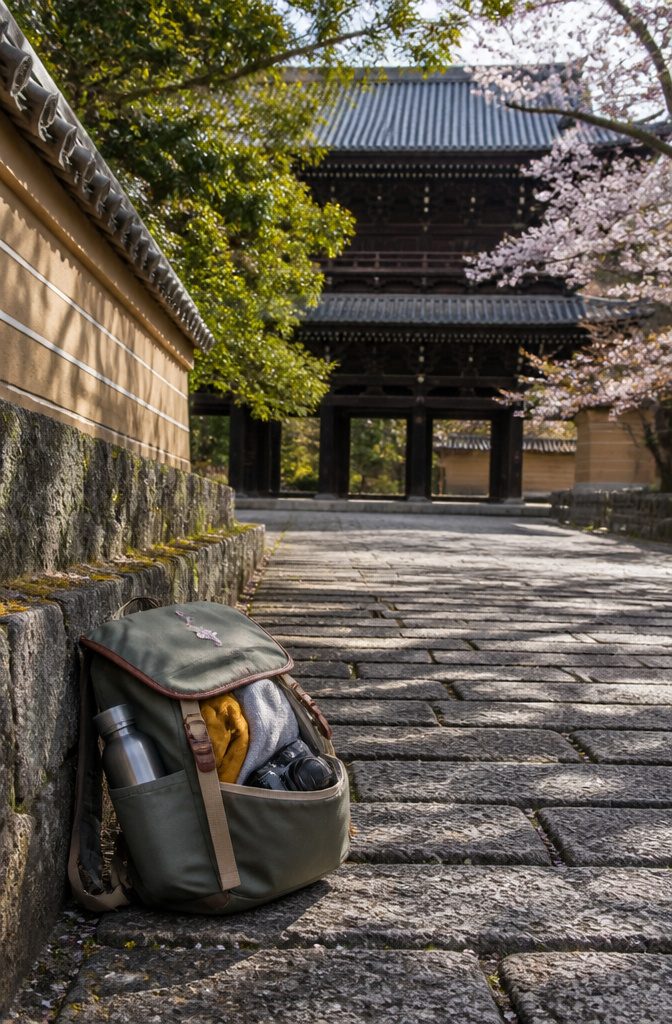 What to Pack for a Trip to Japan: 10 Smart Essentials 10 A small daypack folded and ready for use during travel.