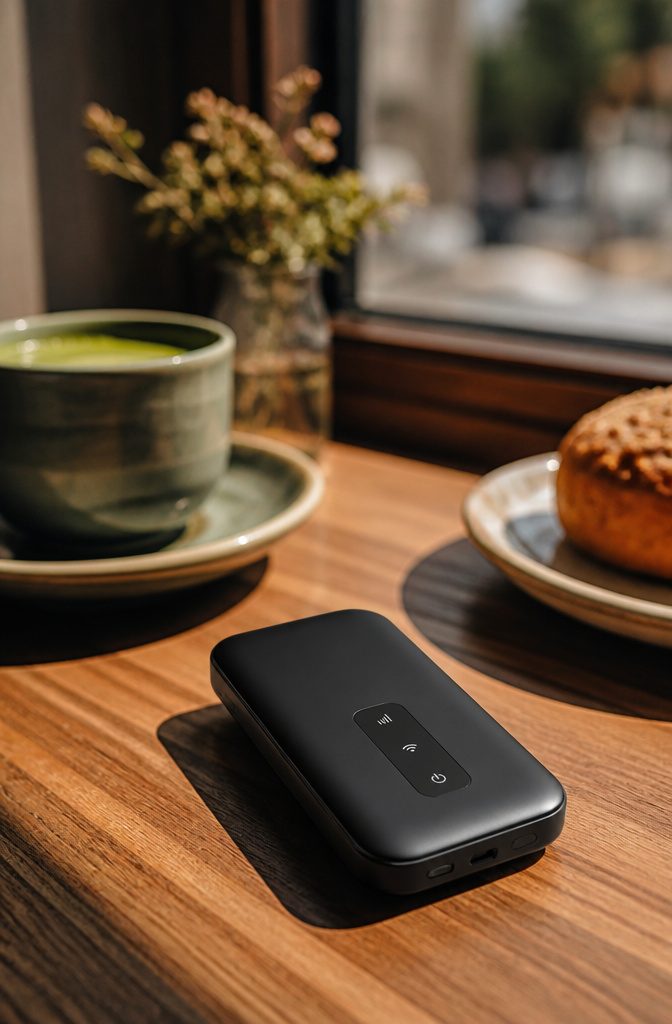 What to Pack for a Trip to Japan: 10 Smart Essentials 17 A pocket Wi-Fi device shown with a smartphone for navigation.